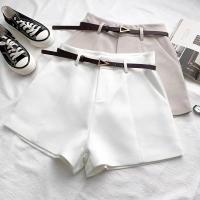 Shorts Casual Para Mujer ITOOLIN Cintura Alta A-line Chic Oficina Vintage Verano Primavera Con Cinturón Estilo Regular Polyester Elastane - details 1