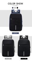 Mochila antirrobo con cerradura de contraseña para hombres, bolsa de computadora de carga usb, mochila de ocio empresarial - details 19
