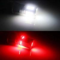 IJDM coche T20 LED blanco/rojo de doble Color Canbus W21W 7440 3156 1156 P21W bombillas led para luces de marcha atrás de respaldo de coche y lámpara antiniebla trasera - details 7