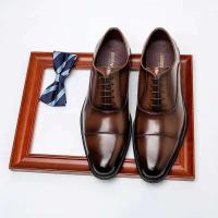 Zapatos de cuero divididos para vestido de novia genuinos para hombres y más - details 1