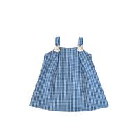 Falda en forma de A a cuadros con tirantes de dibujos animados de conejo para niña de 0 a 3 años de verano - details 0