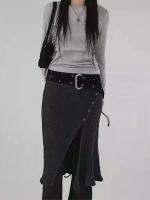Conjunto de Pantalón y Falda de Cuerda Tejida de Moda Callejera para Mujeres 2025 - details 1