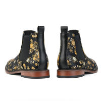 Botas Chelsea florales prensadas bordadas vintage Botas desnudas para hombres - details 5