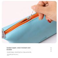 Bolso informal de PU para cosméticos, bolsa de aseo impermeable a prueba de humedad, gran capacidad, bolsa de almacenamiento de viaje de Color sólido para exteriores - details 2