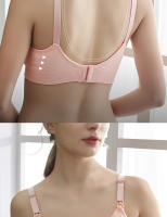 Sujetador de maternidad de talla grande para mujer, transpirable sin costuras para amamantar con realce, cierre frontal y correas ajustables. - details 11