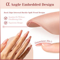 NAILWIND-Juego de manicura para extensión de uñas, herramienta de Arte de uñas postizas a presión, pegamento para uñas de cubierta semicompleta, puntas acrílicas - details 33