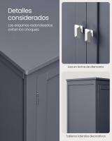 Mueble de Baño, Armario de Baño, Armario de Cocina, Armario Almacenaje con 4 Puertas, Estantes Regulables, 30 x 60 x 110 cm, Blanco - details 24