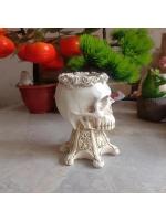 Cráneo de Halloween Popular, escultura de resina para decoración del hogar, maceta de flores, adorno para vacaciones - details 22