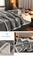 Mantas cálidas para la cama, edredón de franela gruesa de 3 capas, suave y cómodo, lavable, Otoño e Invierno - details 24