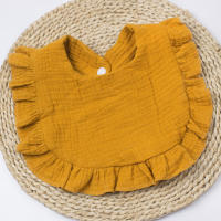 Babero de gasa para niños y niñas, algodón puro, color caramelo, cómodo babero para Saliva, toalla de Saliva de encaje de color sólido para bebé, productos para bebé - details 35