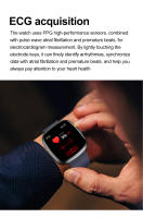 Relojes inteligentes hombre mujer Bluetooth deporte ritmo cardíaco presión arterial reloj - details 3