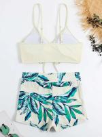 Bikinis con pantalones cortos delanteros con cordón para mujer, traje de baño de cintura alta, bañadores femeninos, traje de baño, ropa de playa 2025 - details 81