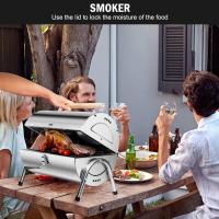 Barbacoa Portátil de Acero Inoxidable 2 en 1 con Patas y Mango Ideal para 4-6 Personas - details 5