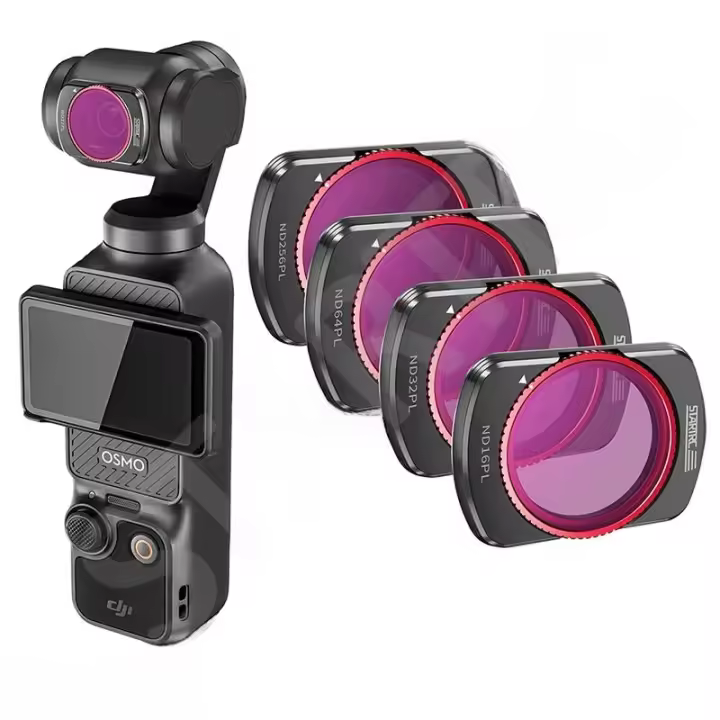 STARTRC Set de Filtros para Cámara de Acción DJI Osmo Pocket 3 Pack de 4 ND32PL, ND64PL, ND256PL, NDPL - 1