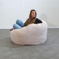 Terciopelo Acanalado - Suave y Confortable - Puff Pera con Relleno de Espuma Incluido, Óptimo Apoyo para la Espalda - Bean Bag, Sofa Puff Gigante (100 cm, Azul Marino) - details 20
