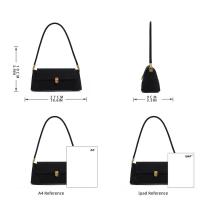 Premium sense 2024 franela bandolera de un solo hombro axila bolso Baguette de moda para mujer mochila de lujo de alta gama - details 2