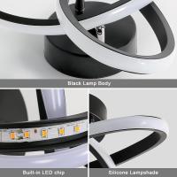Plafón LED de Techo Nórdico, 22W, 2500LM - GOECO-3000/6500K, Luz Blanca Caliente/Fría - 25*25*12 CM - Negro - Diseño Floral - details 10