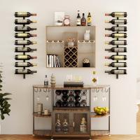 Estante de Vino de Pared de Metal Resistente Soporte de Almacenamiento para 18 Botellas de Vino, Licor y Champán para Bar en Casa - details 6