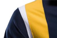 polos hombre manga corta ropa hombre 100% algodón insignia bordado Polo para hombres de manga corta Patchwork Polos de hombre calidad verano marca hombres ropa - details 6