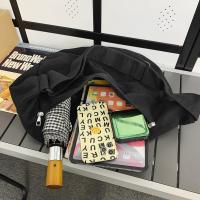 Bolso Bandolera De Lona Sólida Para Mujer Gran Capacidad Bolso De Compras Y Estudiante Bolso De Hombro Unisex Para Escuela - details 35