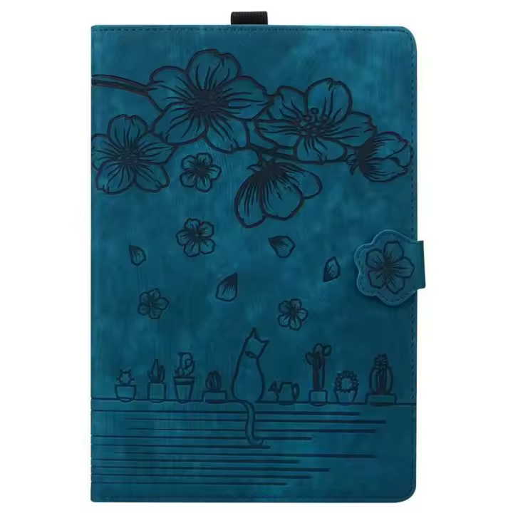 10,2 pulgadas, billetera de cuero de PU con relieve de gato y flor para Kindle Scribe 2022, funda para tableta - 1