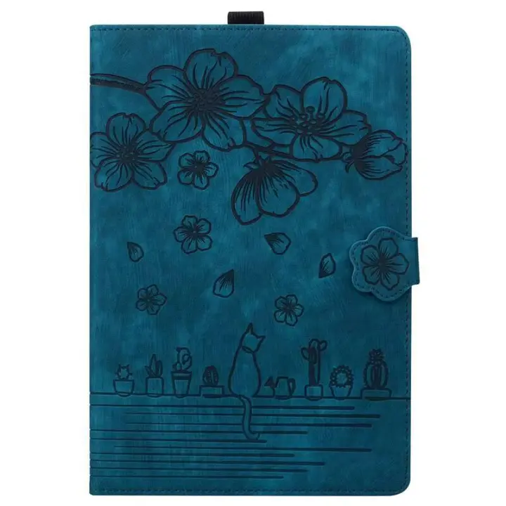10,2 pulgadas, billetera de cuero de PU con relieve de gato y flor para Kindle Scribe 2022, funda para tableta - 1