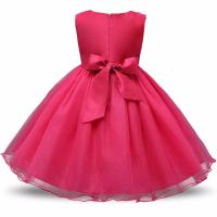 Elegante Vestido de Princesa para Niñas Talla de Flor Elegante Grandes Lazos - details 14