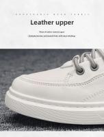 Zapatos informales versátiles para hombre, botas bajas planas, transpirables, color blanco, Otoño, 2025 - details 7