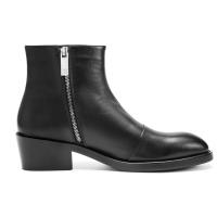 Botas de cuero para hombre de alta calidad, zapatos casuales modernos y transpirables, color negro de alta gama - details 2