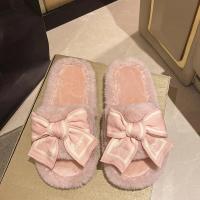 Zapatillas de Encaje para el Hogar Suaves y Elegantes Plataforma de Peluche con Diseño de Amor - details 14
