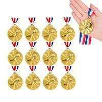 Medallas de Fútbol para Niños Premios Dorados con Cintas Perfectos para Equipos Deportivos, Participación en Juegos de Fútbol y Recuerdos de Fiestas - details 3