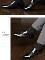 Zapatos de hombre zapatos de cuero brillante zapatos casuales zapatos de vestir de negocios de gran tamaño - details 1