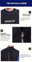 Traje de neopreno completo para hombre, con cremallera en la espalda, alta elasticidad, con protección solar - details 4