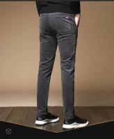 Pantalones de Veludo Cálidos de Invierno Moda de Negocios Casuales para Hombres Tela Elástica - details 17