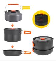 Juego de olla portátil para acampar al aire libre, cocina de montañismo, tetera de Picnic, hervir y freír, combinación de vajilla - details 12