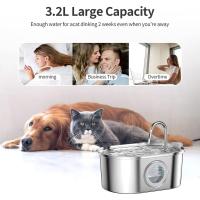 Grifo de Agua para Mascotas de Acero Inoxidable 3.2L/108oz Dispensador de Agua para Perros y Gatos - details 1