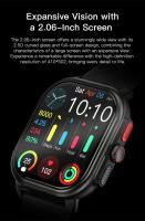 Reloj deportivo 2024 2,06 pulgadas Reloj inteligente hombre mujer Posicionamiento GPS Llamada Bluetooth Rastreador de actividad física para correr Conteo de pasos Distancia - details 3