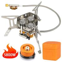 Estufa de Gas Portátil para Exteriores 3 Cabezas Gran Potencia 5800W A Prueba de Viento - details 0