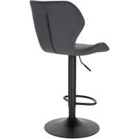 Silla de Comedor Giratoria de 360° Alto de Terciopelo con Resalto y Reposapiés Ajustable en Altura 60-82 cm Negro BH324sz-1 - details 26
