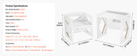 SucceBuy Juego de mesa y silla de destete Montessori, juego de madera para niños pequeños de altura ajustable para edades de 1 a 5 años, mesa de actividades para niños para leer, comer y jugar, blanco - details 6