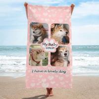 Toallas de playa personalizadas para adultos, hombres, mujeres y niños, baño personalizado con fotos, collages, toalla de piscina, regalos del Día de San Valentín - details 13