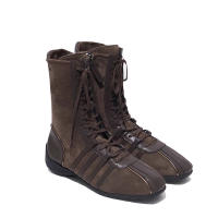 Nuevas botas cortas retro de hombre de Corea del Sur, botas de otoño e invierno de 2025 para mujer, botas occidentales con cordones, botas cortas a juego de color de suela gruesa de nicho - details 0