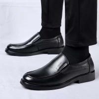 Nuevos mocasines negros, botas de negocios británicas con parte superior plana, todas combinadas con zapatos de cuero - details 5