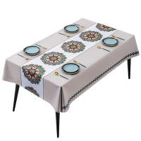 Mantel rectangular de PVC para mesa, impermeable, resistente al desgaste, estampado Floral, 4/6/8 plazas - details 16