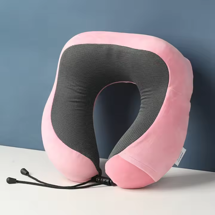 Almohada de Viaje para Cuello, Almohada Cervical para Oficina Avión Tren Coche Viajando, Almohada Cuello Viscoelastica de Espuma Memoria, Cojin de Viaje Cuello con Máscara de Ojos, Tapones y Bolsa - 1