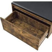 Banco Zapatero con Cajón Mueble Zapatero para 3 Pares de Calzado con Asiento Tapizado para Entrada Vestíbulo Dormitorio Aglomerado Polipiel 80 x 39 x 45 cm - details 19