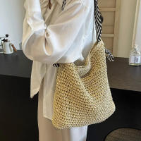 Bolso tejido de cuerda de papel para mujer, vacaciones en la playa, bolso de hombro ajustable, moda de nicho - details 4