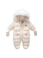 Pijamas calientes y gruesos para bebés, abrigos de lana con capucha interior, abrigos para niños y niñas, recién nacidos - details 5