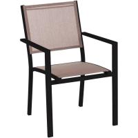 Silla de jardín apilable Deluxe Tailandesa |   De aluminio y textileno |   Tamaño 55x60x86 cm. |   (2, Negro y Marrón) - details 35