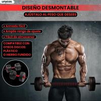 Ajustables【Discos de Cemento |   10-40 kg】con Barra Recta de Conexión |   Pesas Ergonómicas para Hombres y Mujeres, Gimnasio en Casa, Fitness (Transformador Rojo/Naranja) - details 5